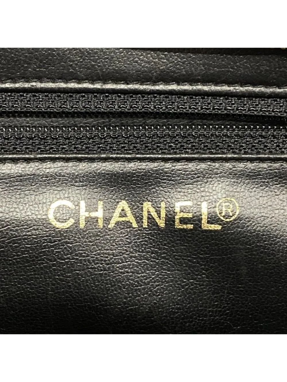 Chanel Chain Tote Lambskin Black Gold